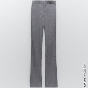 Extra Long Ribbed Flared Leggings